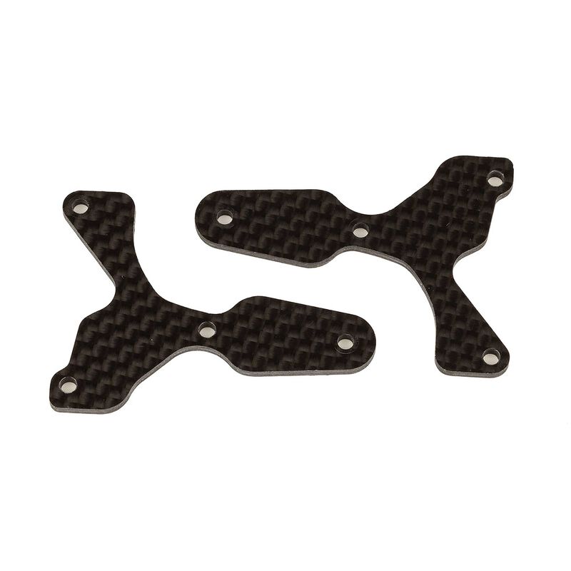 Factory Team Carbon Fiber Front Lower Suspension Arm Inserts, 1/8 Team Associated RC8B4