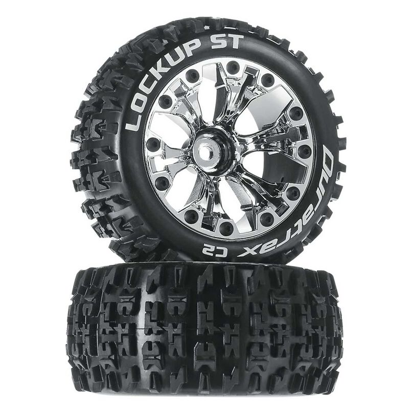 Lockup ST 2.8" Mounted Offset Tires, Chrome (2)