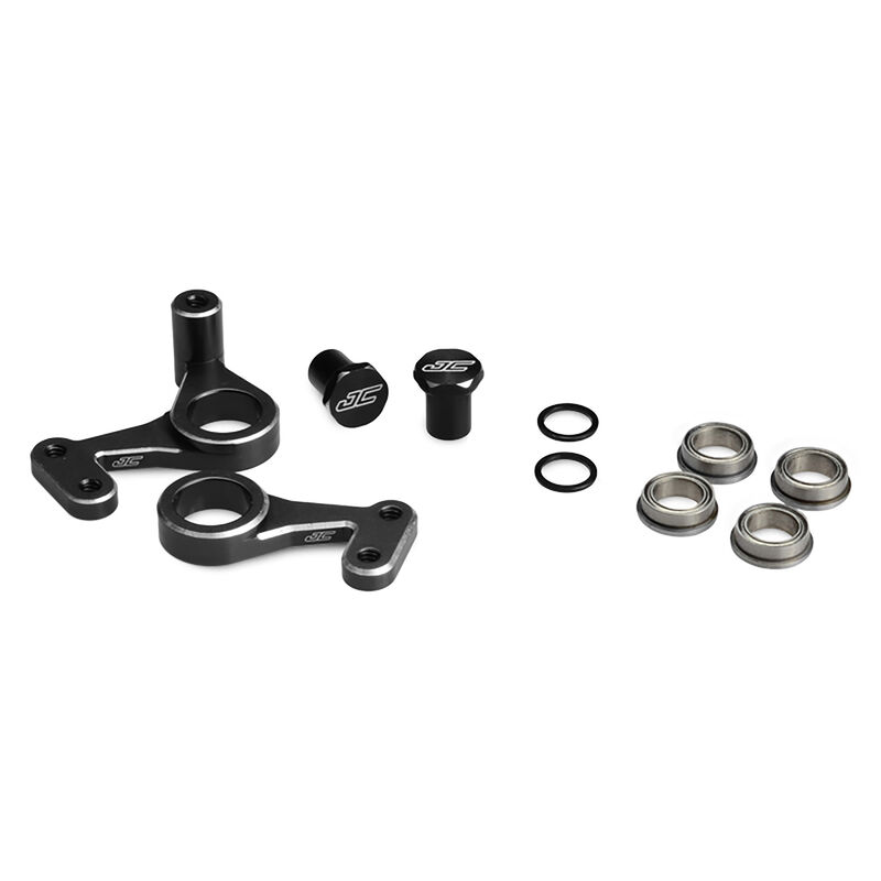 Aluminum Steering Bell-crank Set, Black: RC10