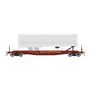 HO F30D 50 TOFC Flat Car with Trailer, TTX Early Red (6)
