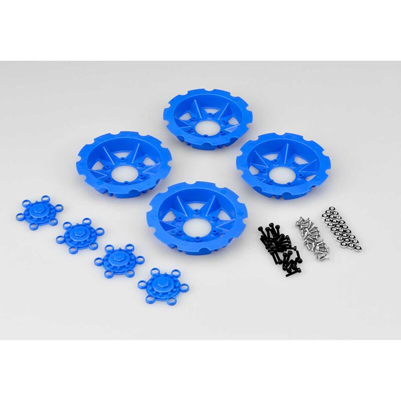Tracker Wheel Discs for Dragon Wheels, Blue (4)
