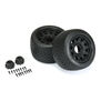 1/8 Road Rage F/R 3.8" MT Tires Mounted 17mm Blk Raid (2)