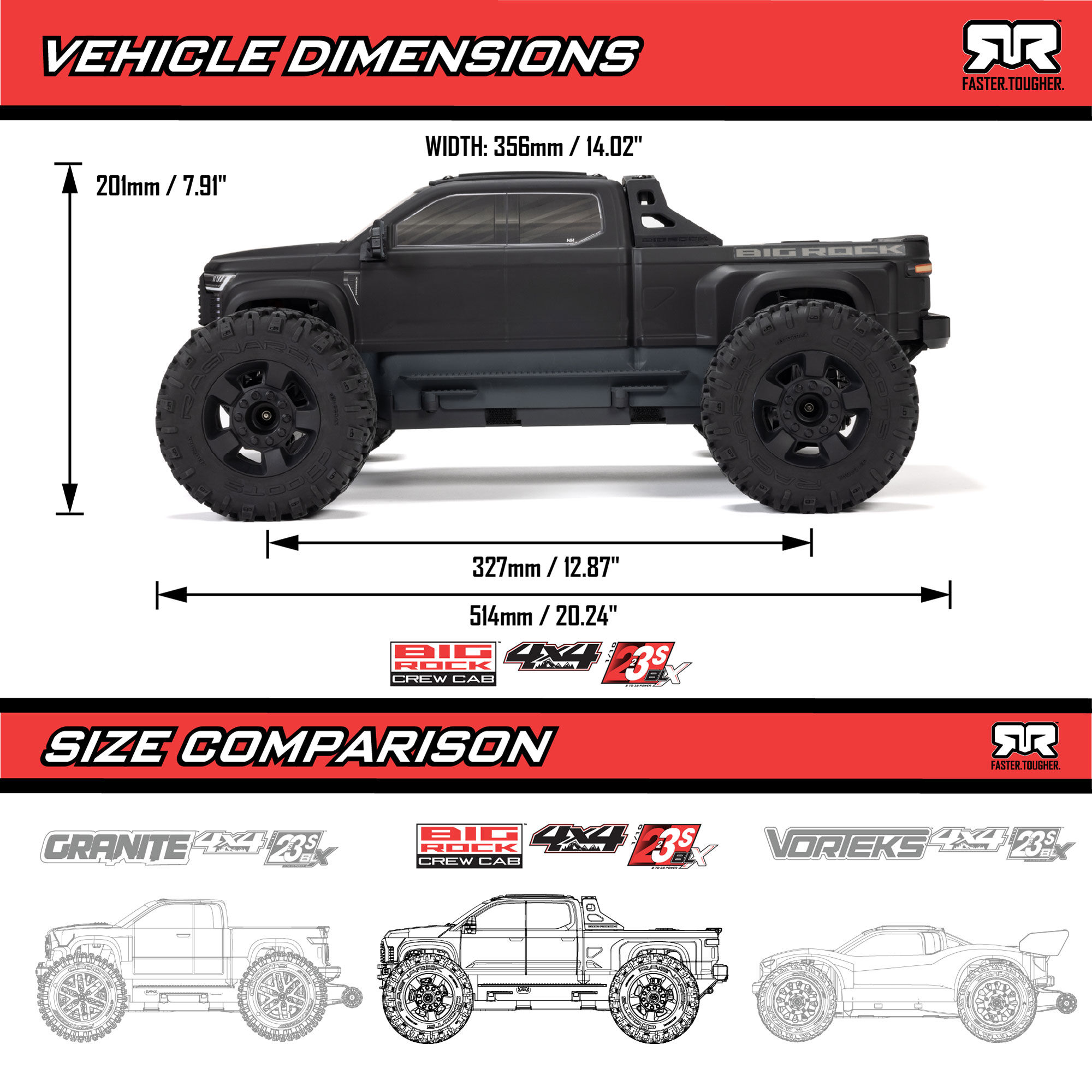 GPM Aluminium Front Damper Mount Für Arrma Granite & Big Rock – 1-teiliges Set, Schwarz