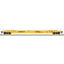 HO 48' Well Car TTX next load any road #456354, Yellow/Black/White