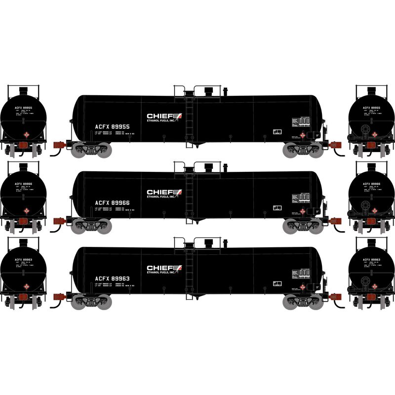 N ATH 30K Ethanol Tank Car, ACFX #89963/89966/89955 (3)