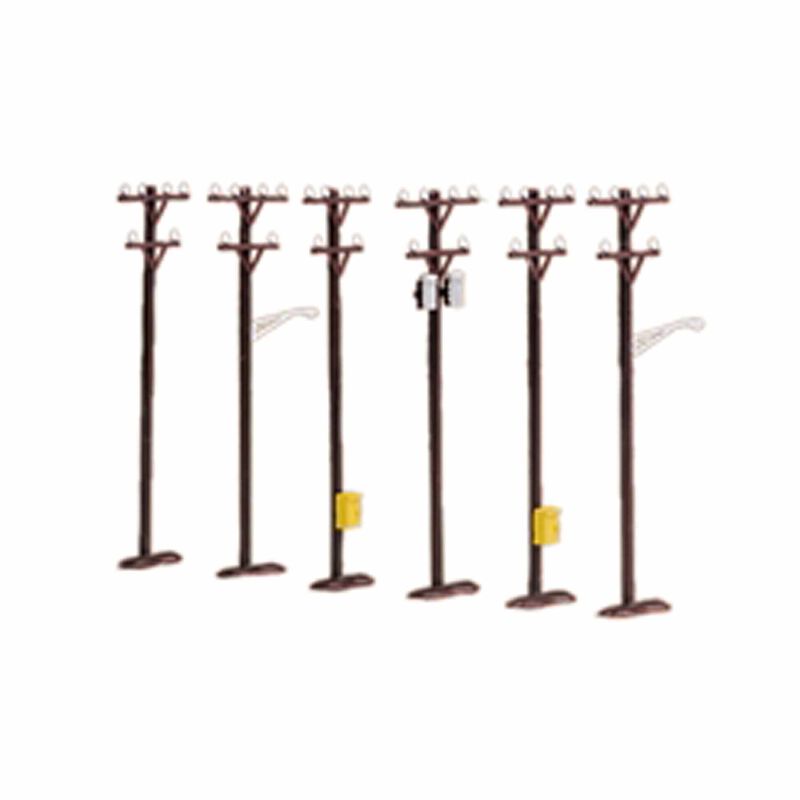 O Scale Telephone Pole Set (6)