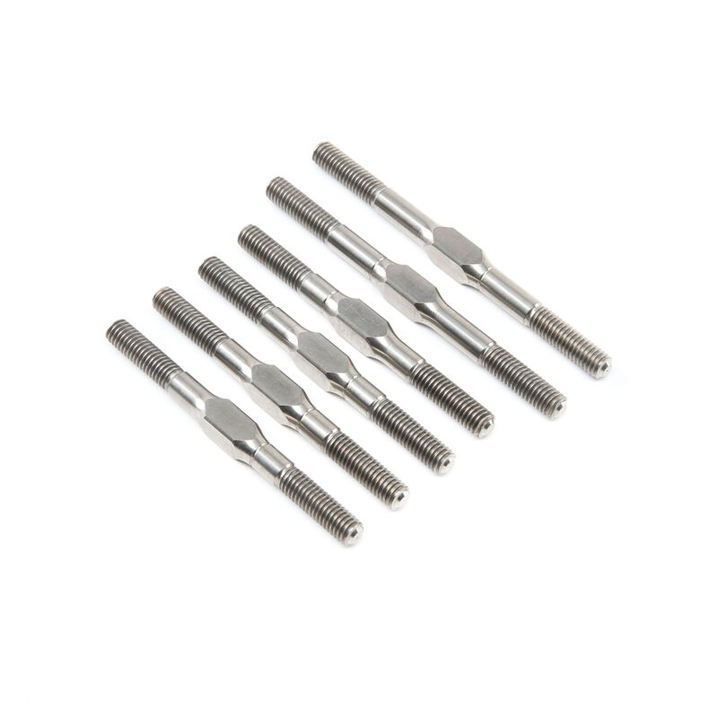 Turnbuckle Set, Titanium (6): 5IVE B, MINI WRC