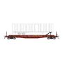 HO F30D 50 TOFC Flat Car with Trailer, TTX Late Red (6)