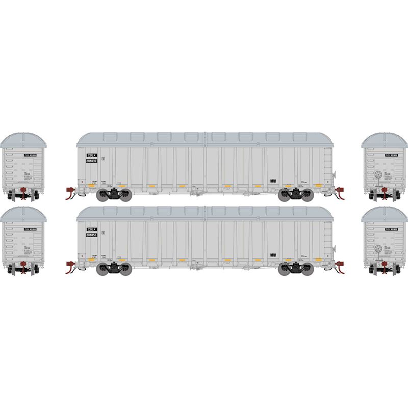 N NSC 6400 Gondola with Load, CIGX #801839, 801855 (2)