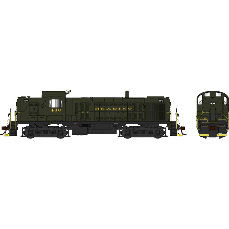 HO RS-3 Phase 1 Locomotive with DCC & Sound, RDG Green #472