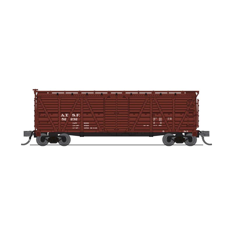 N 40' Wood Stock Car, ATSF 52232, Cattle Sounds