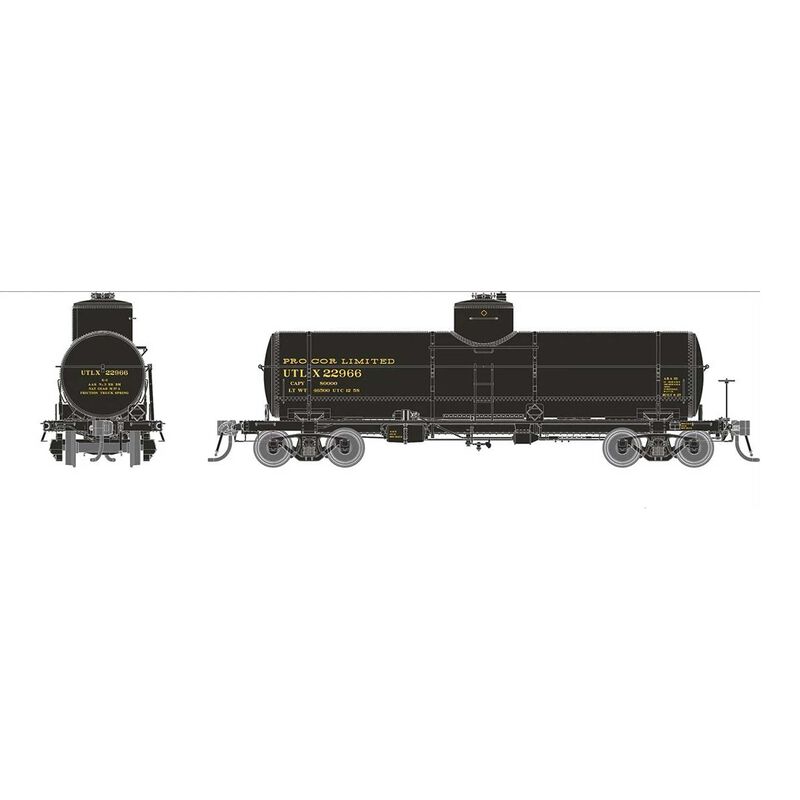 HO Union X-3 8K gal Tankcar: Procor Limited: 6-Pack #3