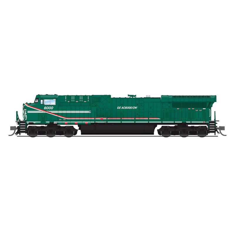N GE AC6000 Locomotive with DCC & Sound, GE Demo #6000, Green Demo Paint