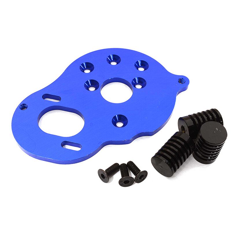 Motor Plate with Heatsinks, Blue: Enduro Sendero, Trailwalker, Trailrunner