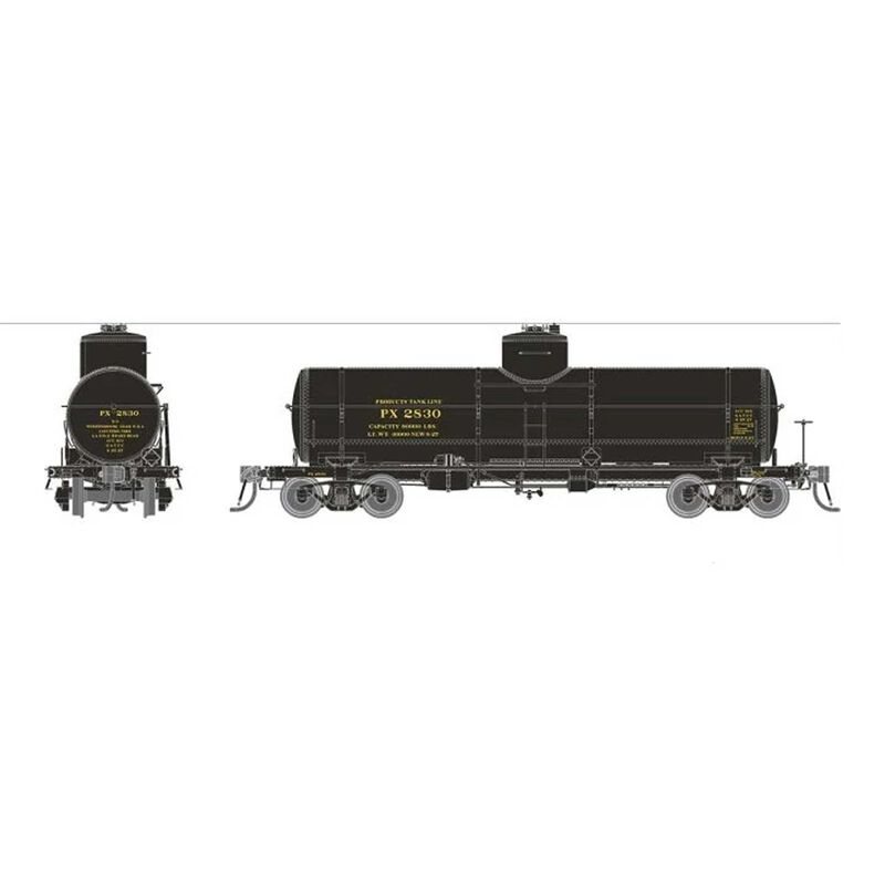 HO Union X-3 8K gal Tankcar: Products Tank Line: 6-Pack #2