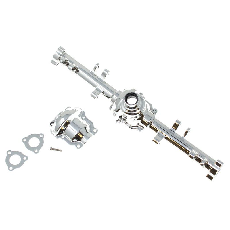Chrome Rear Axle Housing with Diff Cover, 1/10 Redcat Monte Carlo