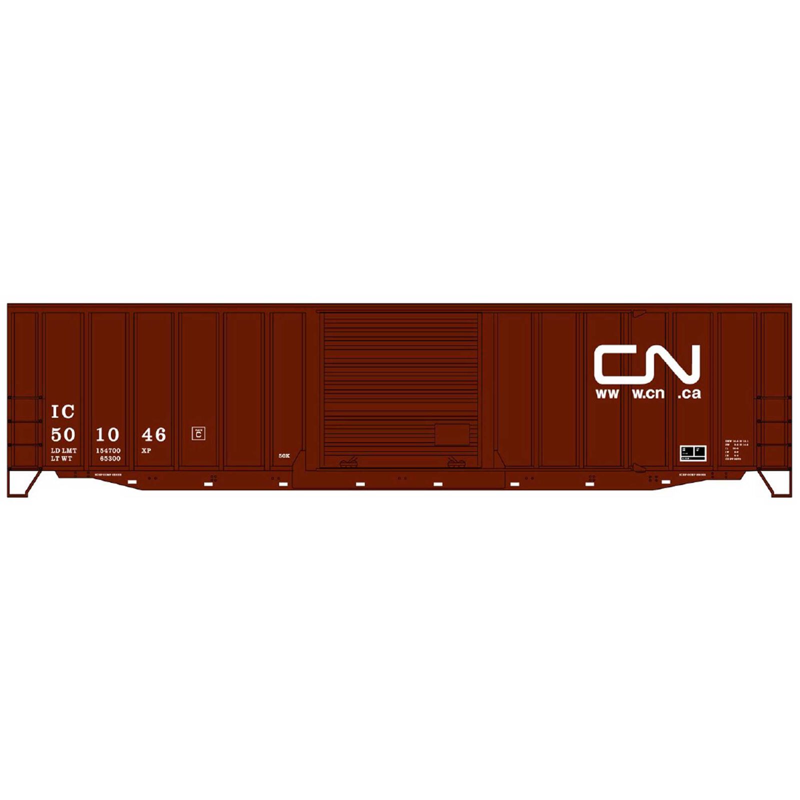 HO KIT 50' Exterior Post Steel Box CN IC