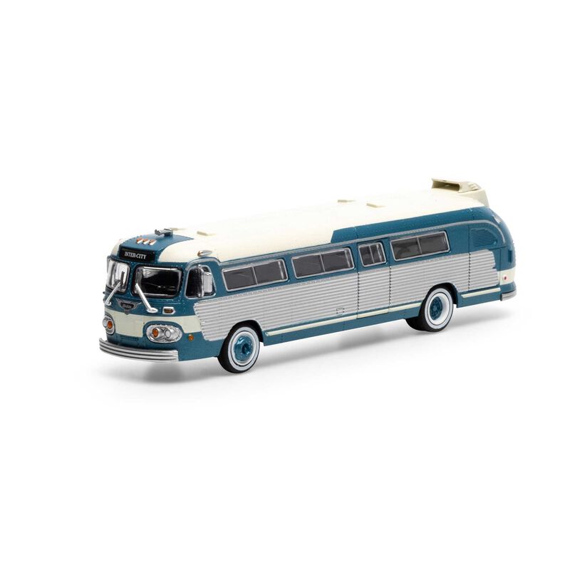 HO Intercity Bus, Teal & Cream