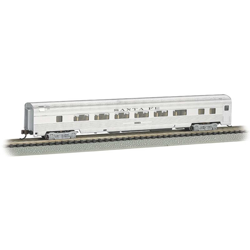 N Scale 85' Streamline Fluted Coach Santa Fe #3083