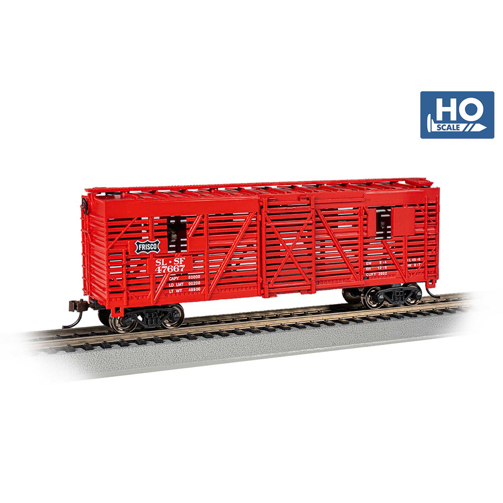 HO STOCK CAR FRISCO #47667 with CATTLE