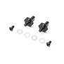 Front Axle Set, Aluminum, Black, 12mm: 22S Sprint