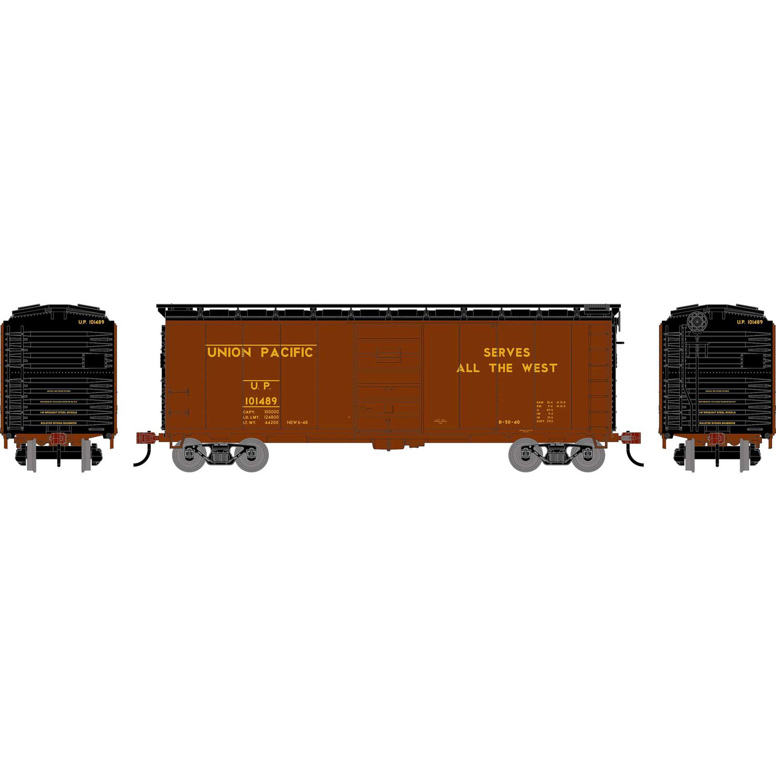 HO ATH 40' Superior Door Box Car, UP #101489