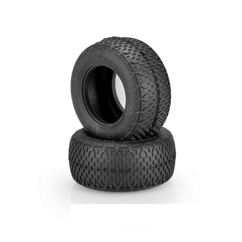 1/10 Bar Codes V1 1.7” Buggy Tires and Inserts, Green Compound (2)