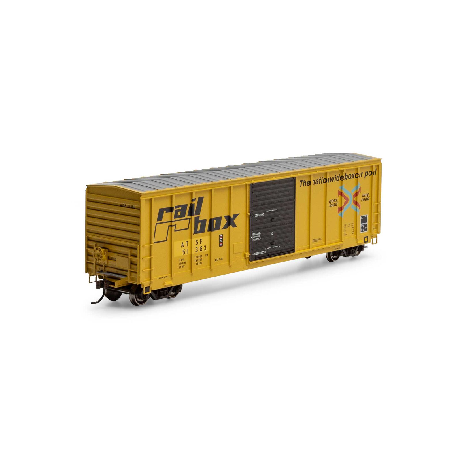 HO ATH 50' PS 5277 Box Car, ATSF Primed For Grime 'Ex-Railbox' #51363