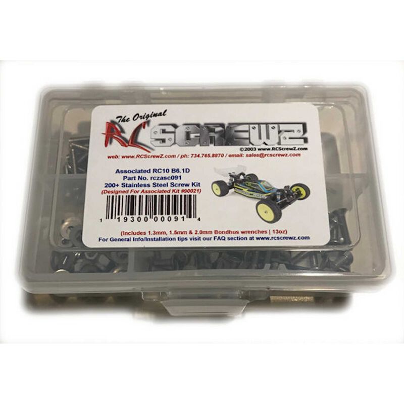 Stainless Steel Screw Set: Team Associated RC10 B6.1D