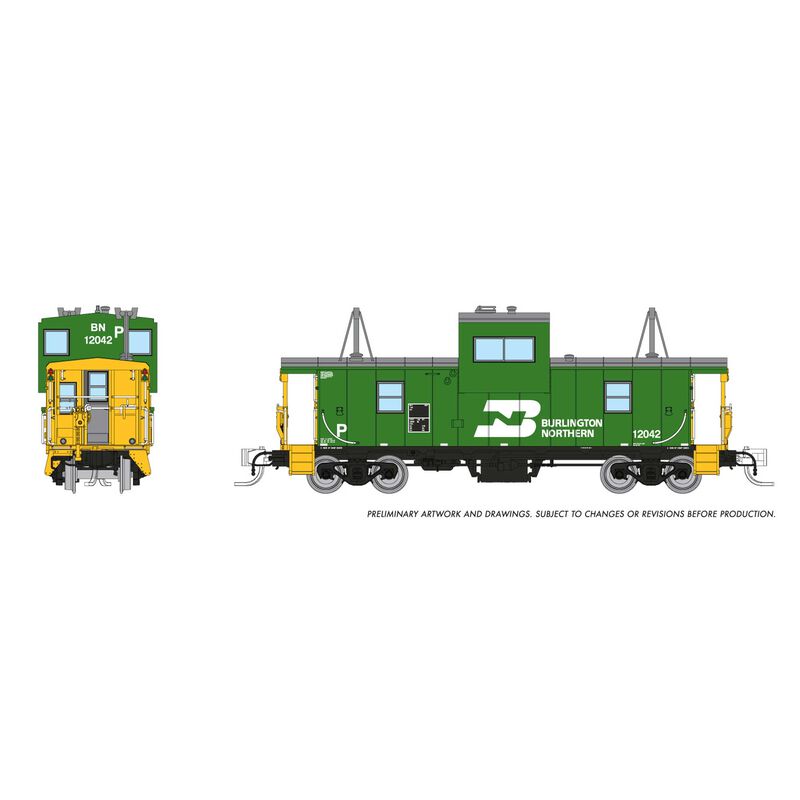 N Wide Vision Caboose, Burlington Northern #12058