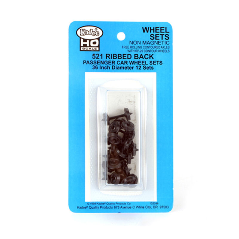 HO Metal Wheels, 36"/Ribbed (12)