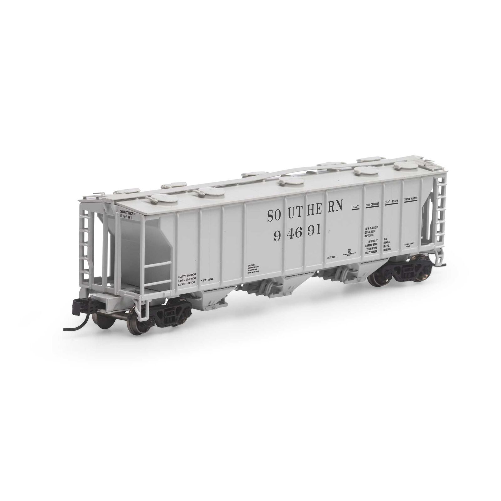 N PS-2 2893 3-Bay Covered Hopper, SOU #94691