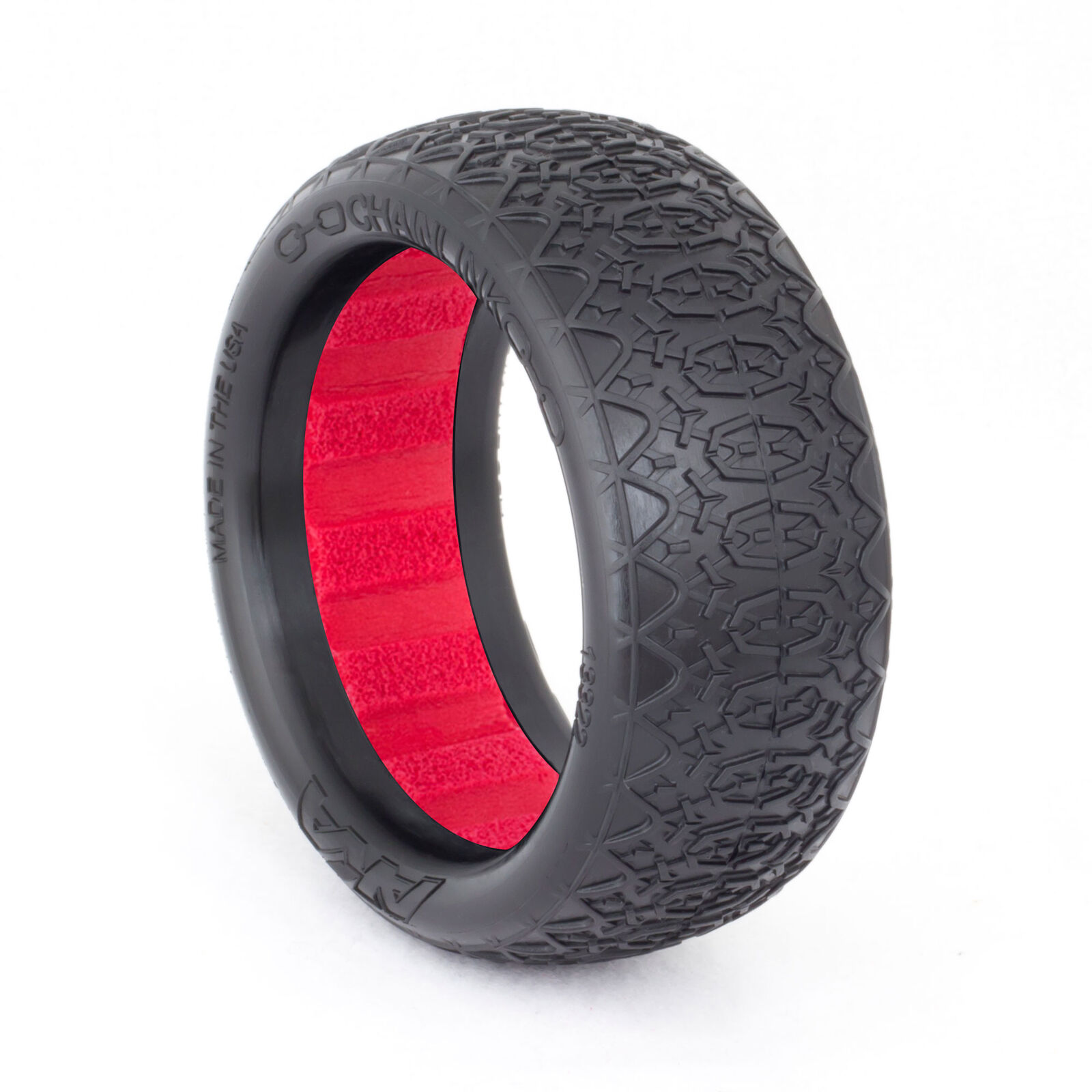 1/10 Chain Link EVO 4WD Clay Front Tire with Red Insert: Buggy (2)