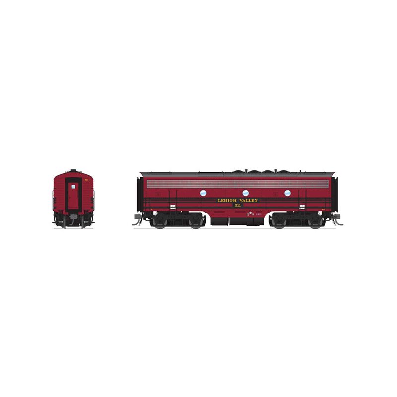 HO EMD F3B Locomotive, LV 513, Cornell Red & Black Stripes