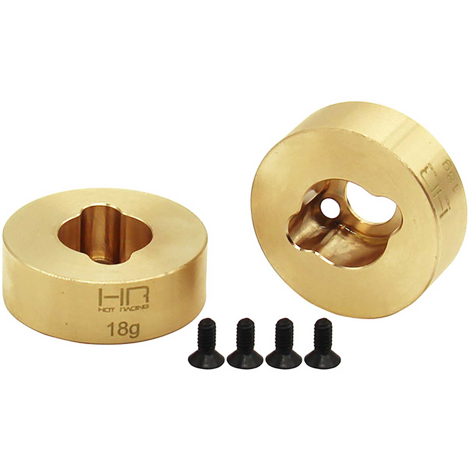 Hot Racing Brass Rear Hub 18g: Traxxas TRX4-M