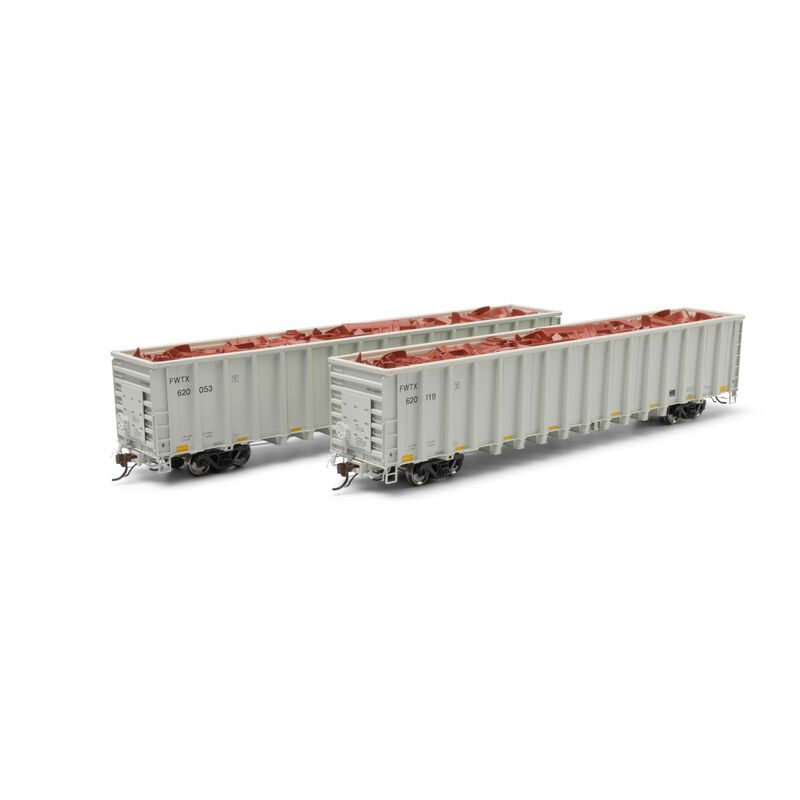 Athearn HO NSC 6400 Gondola with Scrap Load, FWTX #620053, 620118 (2)