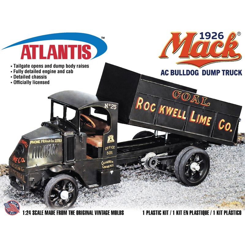 ATLANTIS TOY & HOBBY INC. 1/24 1926 Mack Bulldog Dump Truck Model Kit