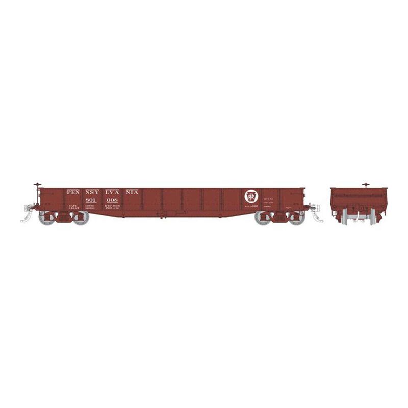 HO G22 Gondola: PRR - Circle Keystone (K brakes):  6-Pack