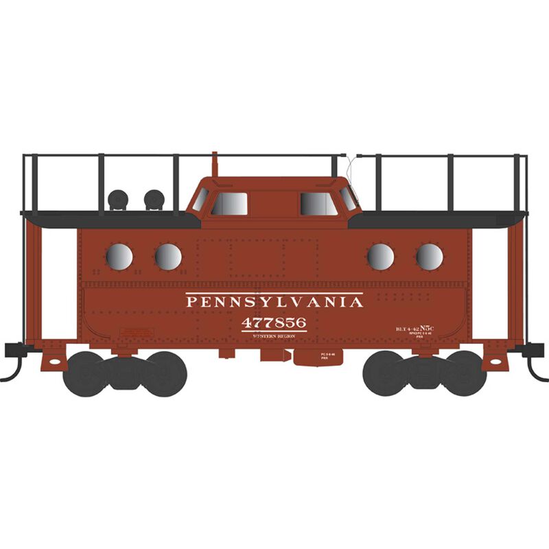 HO N5c Caboose, PRR Early West with Trainphone #477856