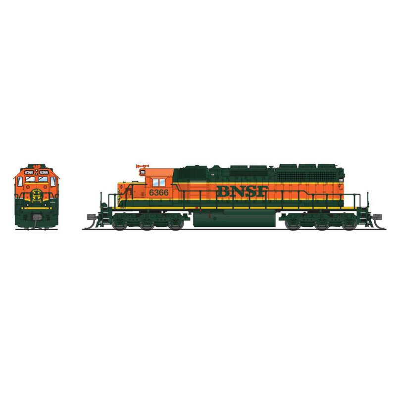 N EMD SD40-2 Locomotive, BNSF 6366, Heritage I, with Paragon4