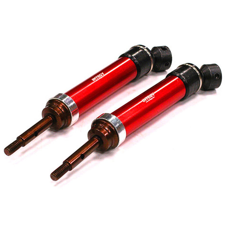 XHD Steel Rear Universal Driveshafts, Red: Traxxas Slash, Stampede (4x4)
