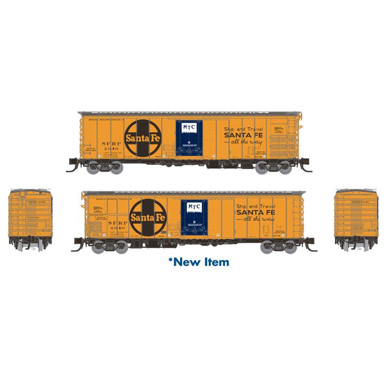 N Santa Fe RR-56 Mechanical Reefer: SFRP All The Way Slogan: 4-Pack
