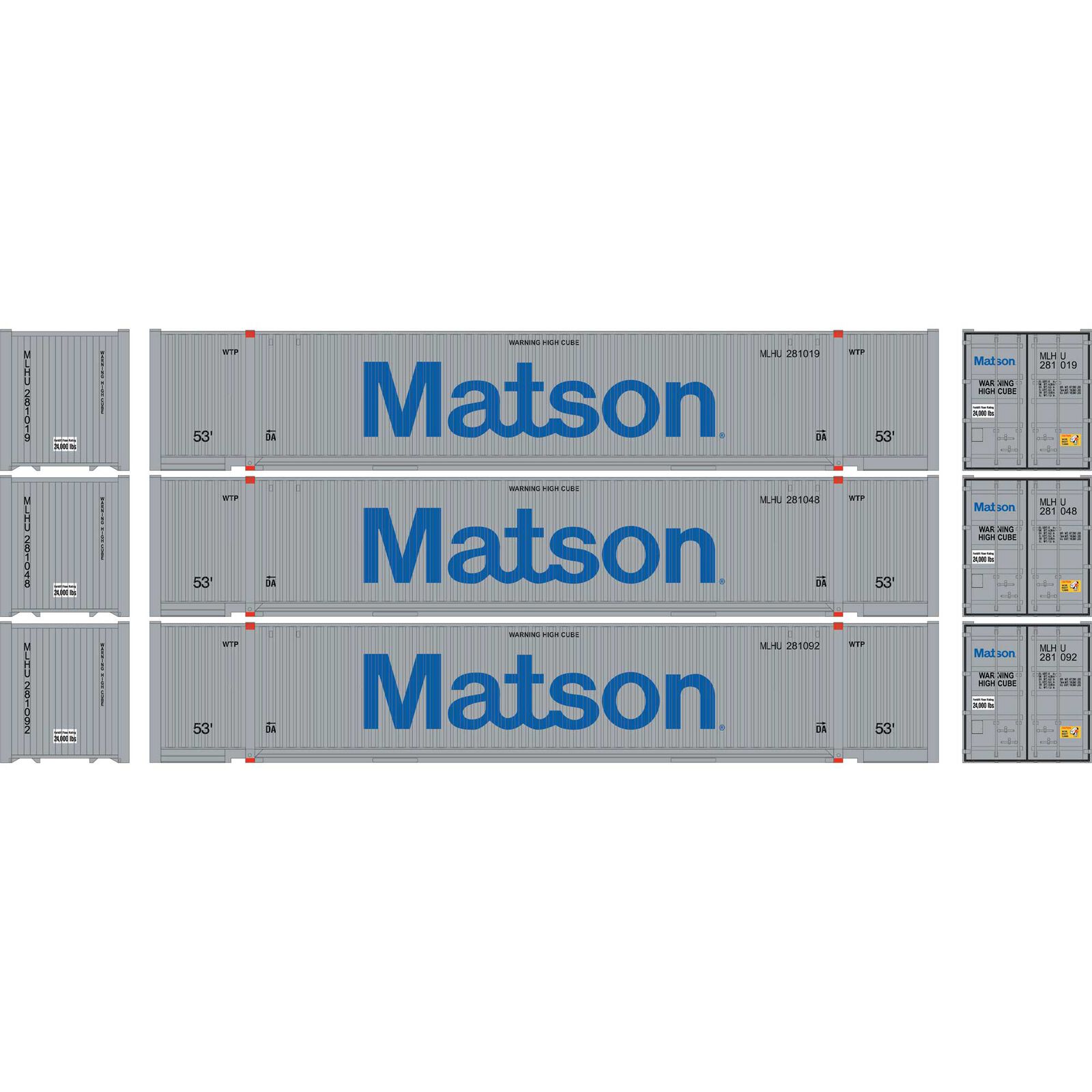 HO 53' Jindo Containers, Matson MLHU #281019 / 281048 / 281092 (3)