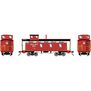 HO ATH 3-Window Wood Caboose, NKP #869