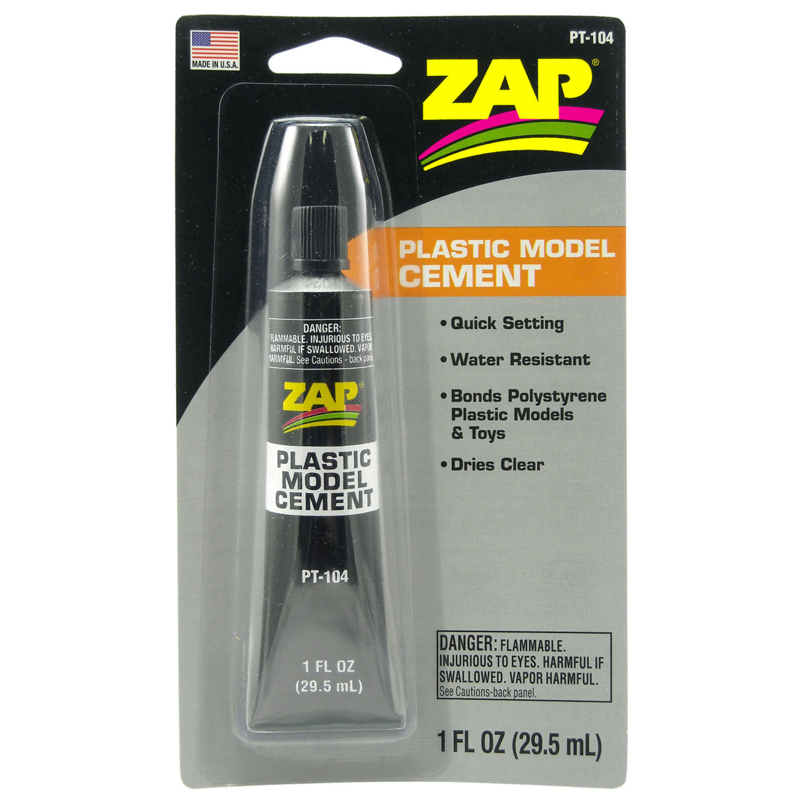 Plastic Model Cement, 1 oz, Carded