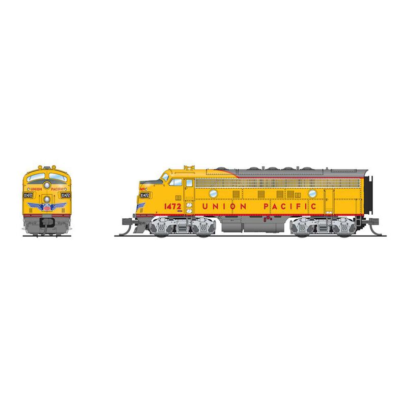 N EMD F7A Locomotive, UP 1478, Yellow & Gray
