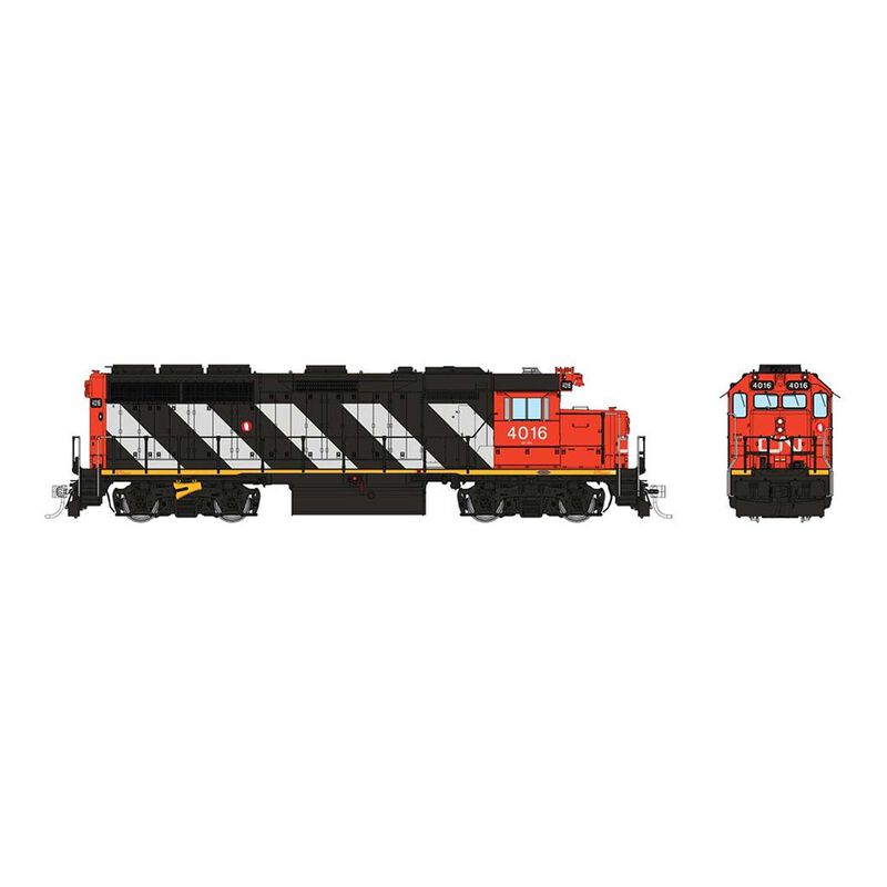 HO EMD GP40 Locomotive, CN Stripes: #4012