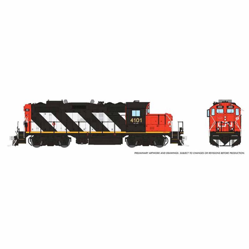 HO GP9rm Locomotive DCC, CN #4101