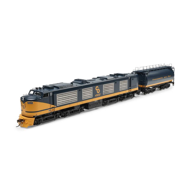 HO Gas Turbine Locomotive with Tender, C&O #4500