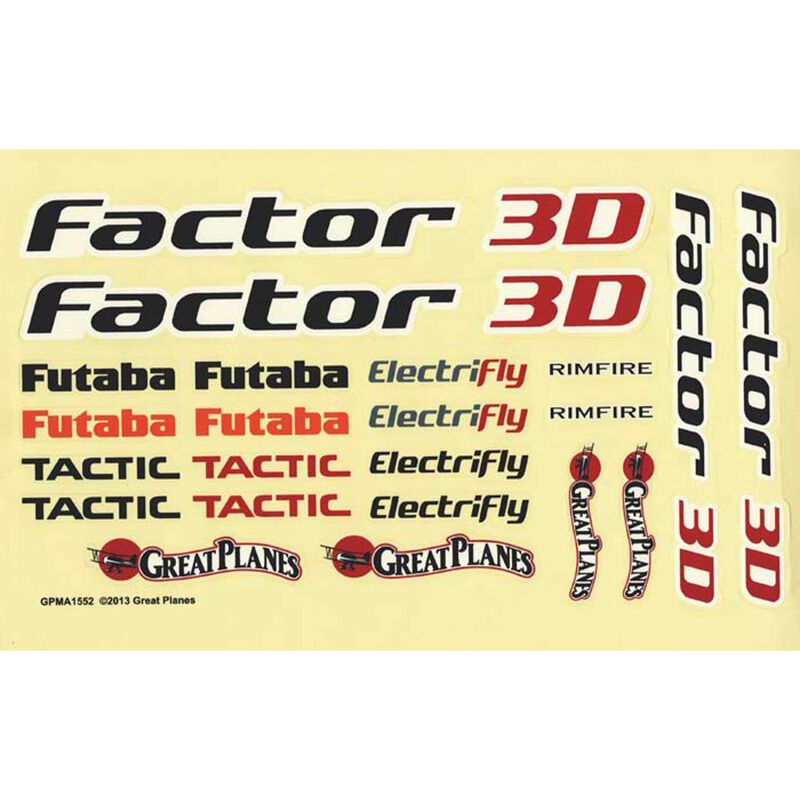 Decals: Factor 3D EP ARF
